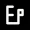 Elch Playn logo, mustavalkoinen.